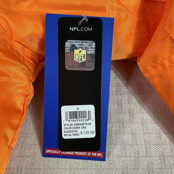 NFL Ultra Game Men’s Tampa Bay Buccaneers Creamsicle Vintage Logo Snap Jacket M - Picture 9 of 11